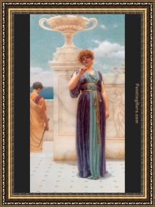 The Engagement of Virgin Framed Paintings - The Engagement Ring by John William Godward
