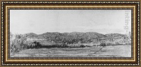 A View of The Forum Framed Paintings - Three Views, No. 2 View near Oswego, New York by John William Hill