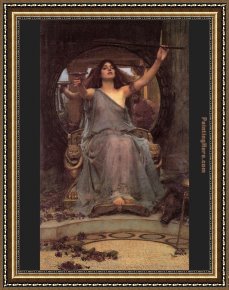 Waterhouse Framed Paintings - Circe offering the Cup to Ulysses by John William Waterhouse