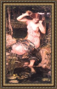 John Murray Framed Paintings - Lamia by John William Waterhouse