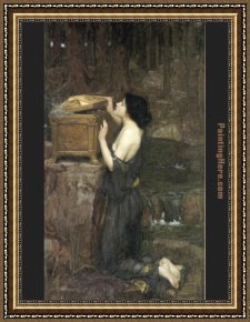 Waterhouse Framed Paintings - Pandora by John William Waterhouse