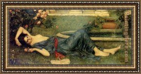 Summer Framed Paintings - Sweet Summer by John William Waterhouse