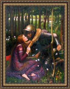 Lovers Man And Woman Framed Paintings - The Beautiful Woman Without Mercy by John William Waterhouse