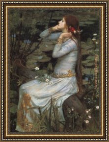 John Murray Framed Paintings - Waterhouse Ophelia by John William Waterhouse