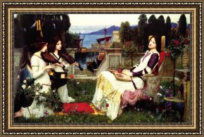 Saint Cosmas And Saint Damian Salvaged Framed Paintings - waterhouse Saint Cecilia by John William Waterhouse