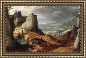 The Departure of Tobias Framed Paintings - Tobias' Journey by Joos De Momper