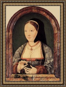 Hendrikus Van Den Sande Bakhuyzen Framed Paintings - Portrait of Agniete van den Rijne by Joos van Cleve