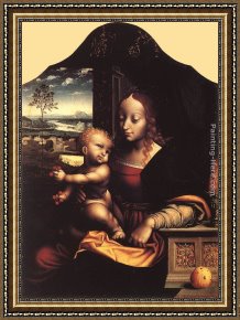 Virgin And Child Framed Paintings - Virgin and Child by Joos van Cleve