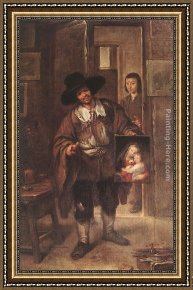 The Carpet Seller Framed Paintings - The Picture Seller by Jose Antolinez