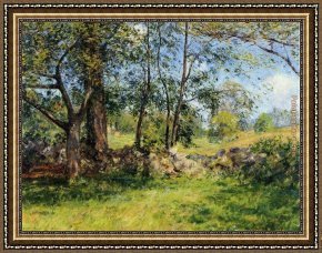Summer Framed Paintings - Summer Landscape aka Summertime by Joseph DeCamp