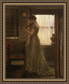 The Violinist Framed Paintings - The Violinist by Joseph DeCamp