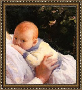 The Goat Amalthea with The Infant Jupiter And a Faun Framed Paintings - Theodore Lambert DeCamp as an Infant by Joseph DeCamp