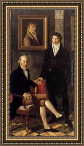 Frans Van Mieris Framed Paintings - Portrait of Fran&ccedil;ois Wynckelman, Fran&ccedil;ois van der Donckt and Joseph Odevaere by Joseph-Denis Odevaere