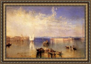Joseph Mallord William Turner Framed Paintings - Campo Santo Venice by Joseph Mallord William Turner
