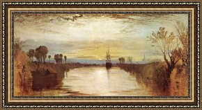 Joseph Mallord William Turner Framed Paintings - Chichester Canal by Joseph Mallord William Turner