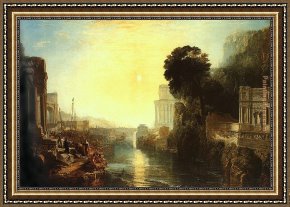 Joseph Wright of Derby Framed Paintings - Dido Building Carthage by Joseph Mallord William Turner