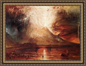 Joseph Wright of Derby Framed Paintings - Eruption of Vesuvius by Joseph Mallord William Turner
