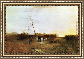 Joseph Mallord William Turner Framed Paintings - Frosty Morning by Joseph Mallord William Turner