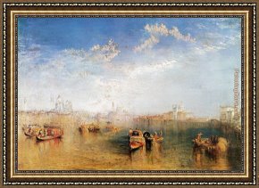 Joseph Mallord William Turner Framed Paintings - Giudecca la Donna della Salute and San Georgio by Joseph Mallord William Turner