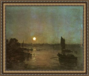 Color Study of Squares Framed Paintings - Moonlight A Study at Millbank by Joseph Mallord William Turner