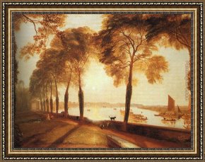 Joseph Wright of Derby Framed Paintings - Mortlake Terrace by Joseph Mallord William Turner