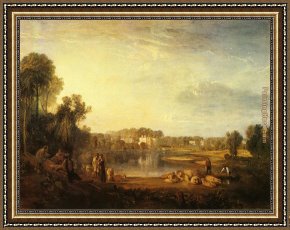Joseph Wright of Derby Framed Paintings - Pope's Villa at Twickenham by Joseph Mallord William Turner
