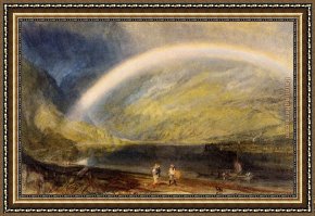 Joseph Mallord William Turner Framed Paintings - Rainbow by Joseph Mallord William Turner