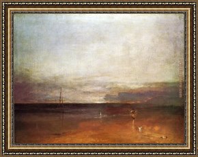 Figure Modern Framed Paintings - Rocky Bay with Figures 1 by Joseph Mallord William Turner
