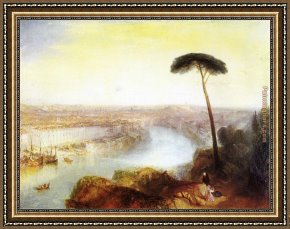 Joseph Mallord William Turner Framed Paintings - Rome from Mount Aventine by Joseph Mallord William Turner