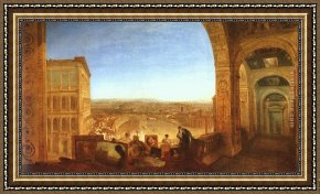Joseph Mallord William Turner Framed Paintings - Rome from the Vatican by Joseph Mallord William Turner