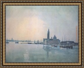 Joseph Mallord William Turner Framed Paintings - San Giorgio Maggiore in the Morning by Joseph Mallord William Turner