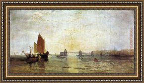 Joseph Mallord William Turner Framed Paintings - The Chain Pier, Brighton by Joseph Mallord William Turner
