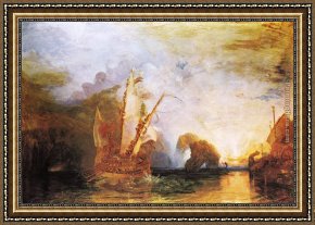 Joseph Wright of Derby Framed Paintings - Ulysses Deriding Polyphemus Homer's Odyssey by Joseph Mallord William Turner