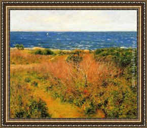 Seascapes Framed Paintings - Seascape by Joseph Rodefer de Camp