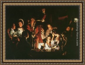 Joseph Wright of Derby Framed Paintings - Experiment with the Air-Pump by Joseph Wright of Derby