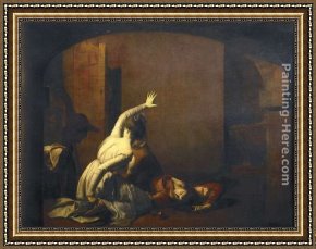 Joseph Wright of Derby Framed Paintings - Romeo and Juliet by Joseph Wright of Derby