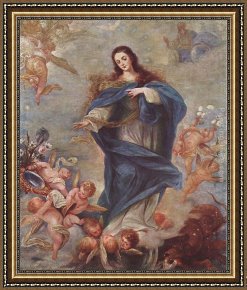 Antonio Paoletti Framed Paintings - Immaculate Conception by Juan Antonio Frias y Escalante