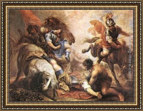 The Conversion of St Paul Framed Paintings - The Conversion of St Paul by Juan Antonio Frias y Escalante
