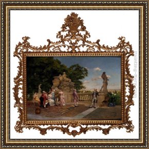 Gonzalez Framed Paintings - The Duel by Juan Antonio Gonzalez