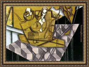 Gris Framed Paintings - Teacups by Juan Gris