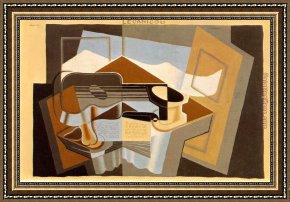 Gris Framed Paintings - The Mountain Le Canigou by Juan Gris