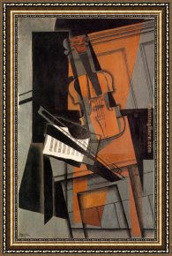Gris Framed Paintings - The Violin by Juan Gris
