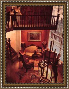 Juarez Framed Paintings - Arelier in Paris by Juarez Machado