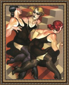 Juarez Framed Paintings - Escalier_Escadrille by Juarez Machado