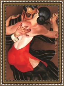 Juarez Framed Paintings - Femme au Robe Rouge by Juarez Machado