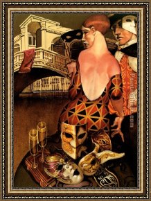 Juarez Framed Paintings - Ponto di Rialto by Juarez Machado