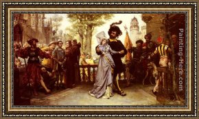 Jules Framed Paintings - Le Droit du Seigneur by Jules Arsene Garnier