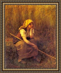 Summer Framed Paintings - Summer by Jules Breton