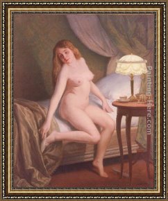 Jules Framed Paintings - Naked Beauty by Jules Scalbert