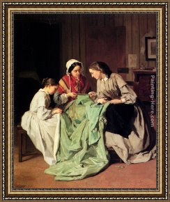 Jules Framed Paintings - The Ball Gown by Jules Trayer